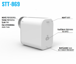 Bezdrátová bateriová hlavice pro řízení radiátorových ventilů STT-869