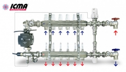 Sestava ICMA K062+K063 + rozdělovač 4 okruhy