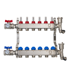 Rozdělovač pro podlahové topení CUBE - 9 okruhů