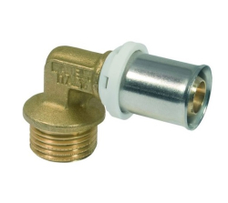 KOLENO S VNĚJŠÍM ZÁVITEM LISOVACÍ 16 x 2-1/2