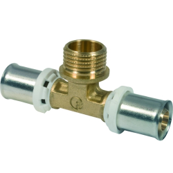 T-KUS S VNĚJŠÍM ZÁVITEM LISOVACÍ 26x3/4x26 pro PEX-AL-PEX