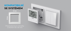 Dvoupolohový pokojový termostat EU-F-4z v1 do rámečku