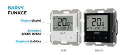 Dvoupolohový pokojový termostat EU-F-4z v1 do rámečku