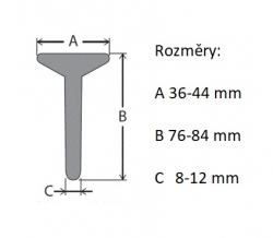 Samolepiace dilatačný profil stredový 80mm - 2m