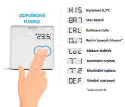 Dvoupolohový drátový pokojový termostat CS-294 v1