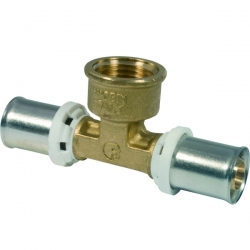 T-KUS S VNITŘNÍM ZÁVITEM LISOVACÍ 16x1/2x16 pro PEX-AL-PEX