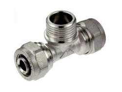 T - kus šroubovací 16 x 1/2" x 16 vnější T - kus šroubovací 16 x 1/2" x 16 vnější