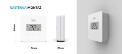 Drátový pokojový termostat T-2.1