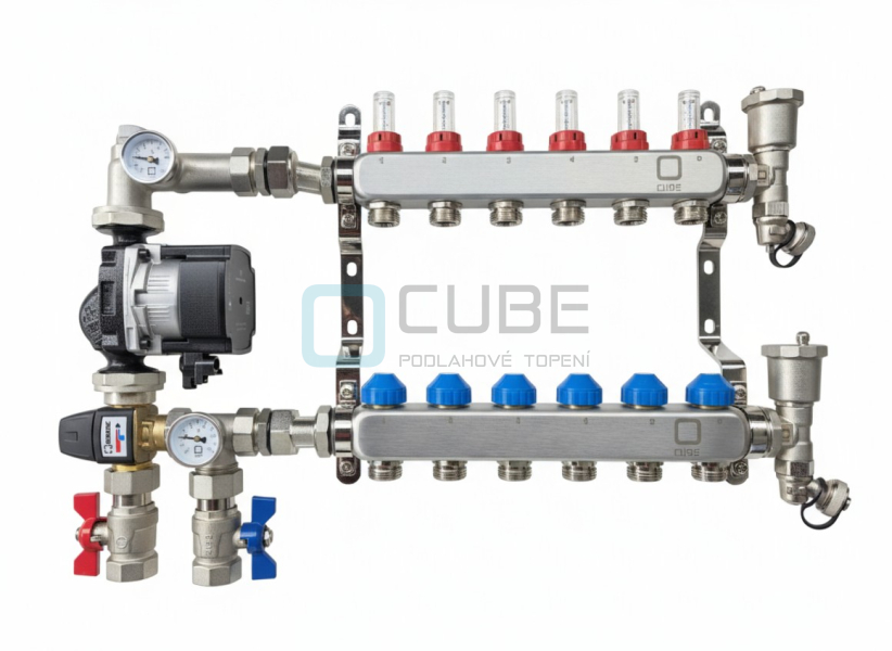 Sestava CUBE s oběhovým čerpadlem - 8 okruhů