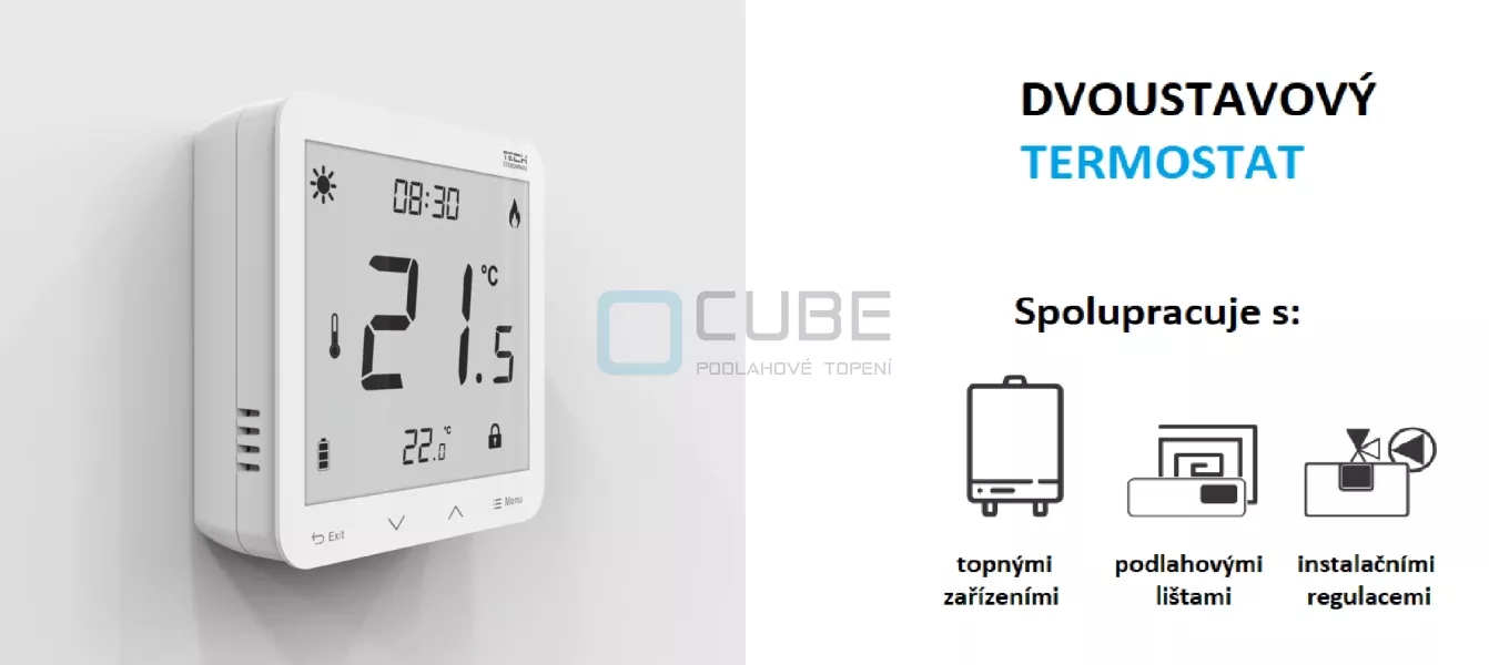 Bezdrátový dvoupolohový pokojový termostat T-3.2